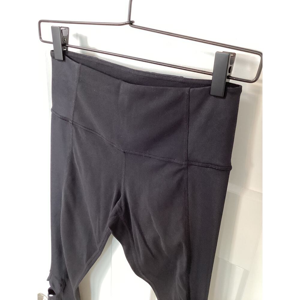 Athleta salutation legging 7/8 tights cut‎ out  black womens size xs - Picture 3 of 11